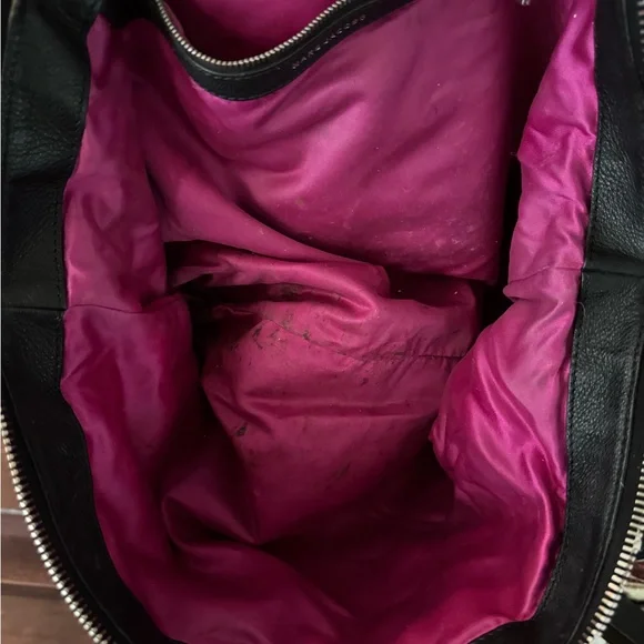 Marc Jacobs Black Laser Cut Wave Satchel Handbag - Picture 8 of 11